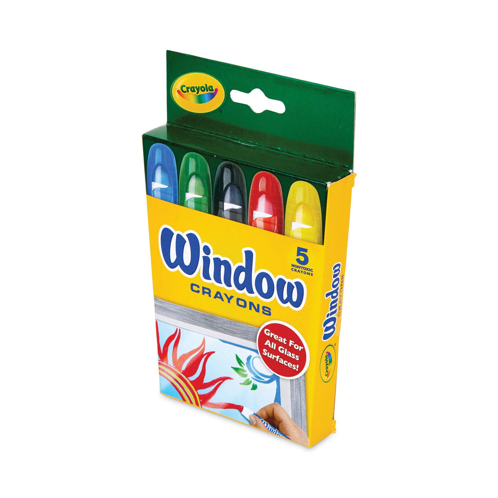 Crayola Washable Window Crayons, Assorted Colors, 5/Set