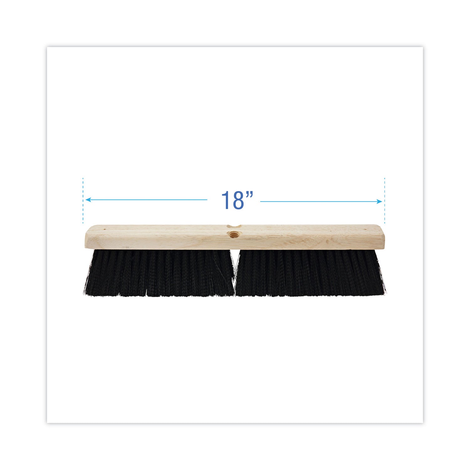 Boardwalk Floor Brush Head, 3" Black Medium Weight Polypropylene Bristles, 18" Brush