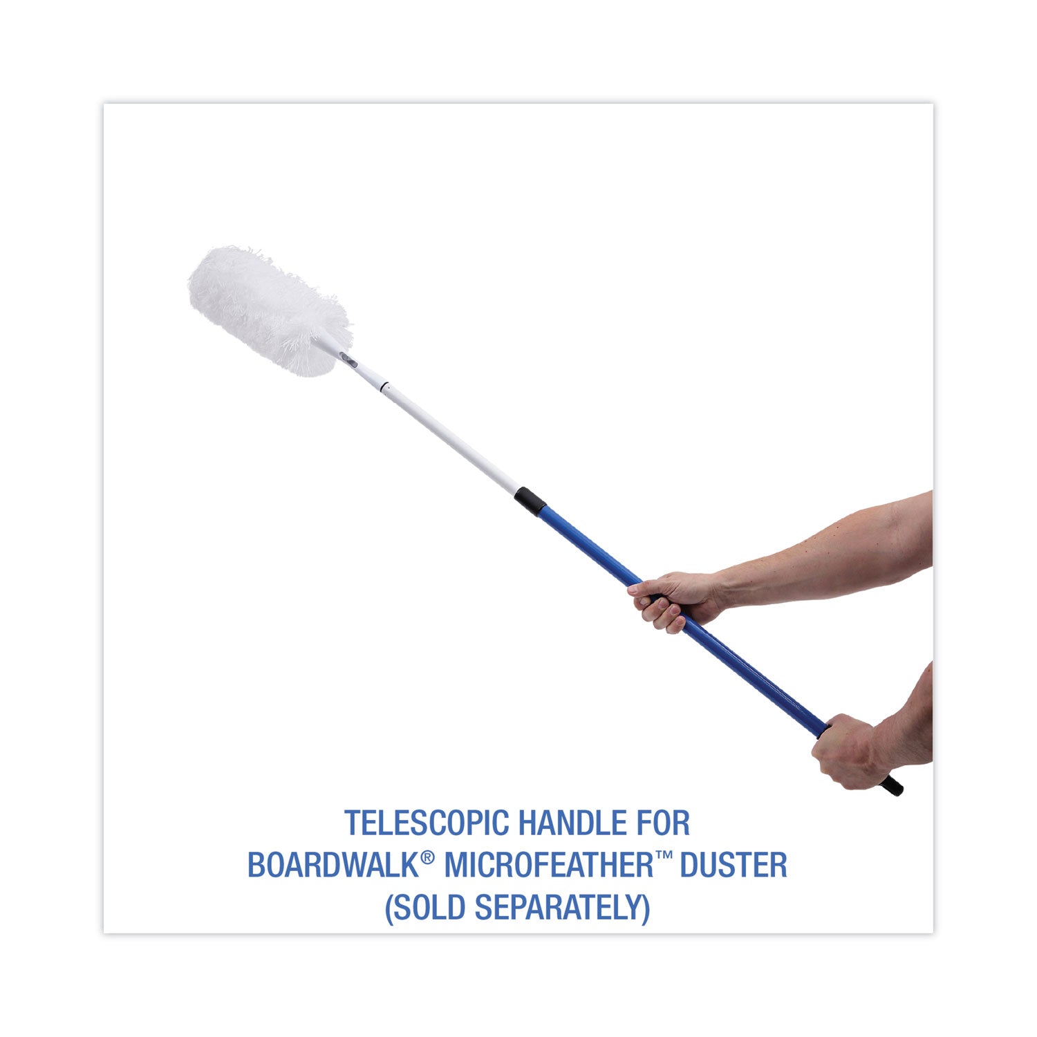 Boardwalk Telescopic Handle for MicroFeather Duster, 36" to 60" Handle, Blue