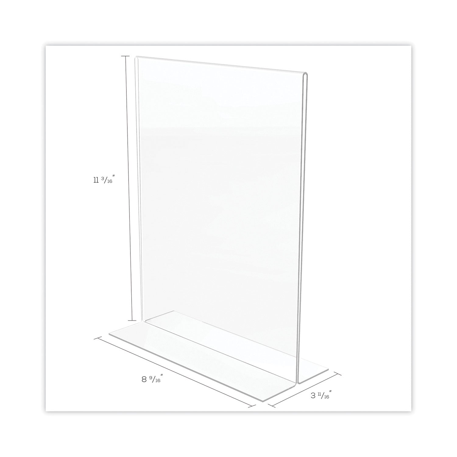deflecto Classic Image Stand-Up Double-Sided Sign Holder, 8.5 x 11, 12/Pack