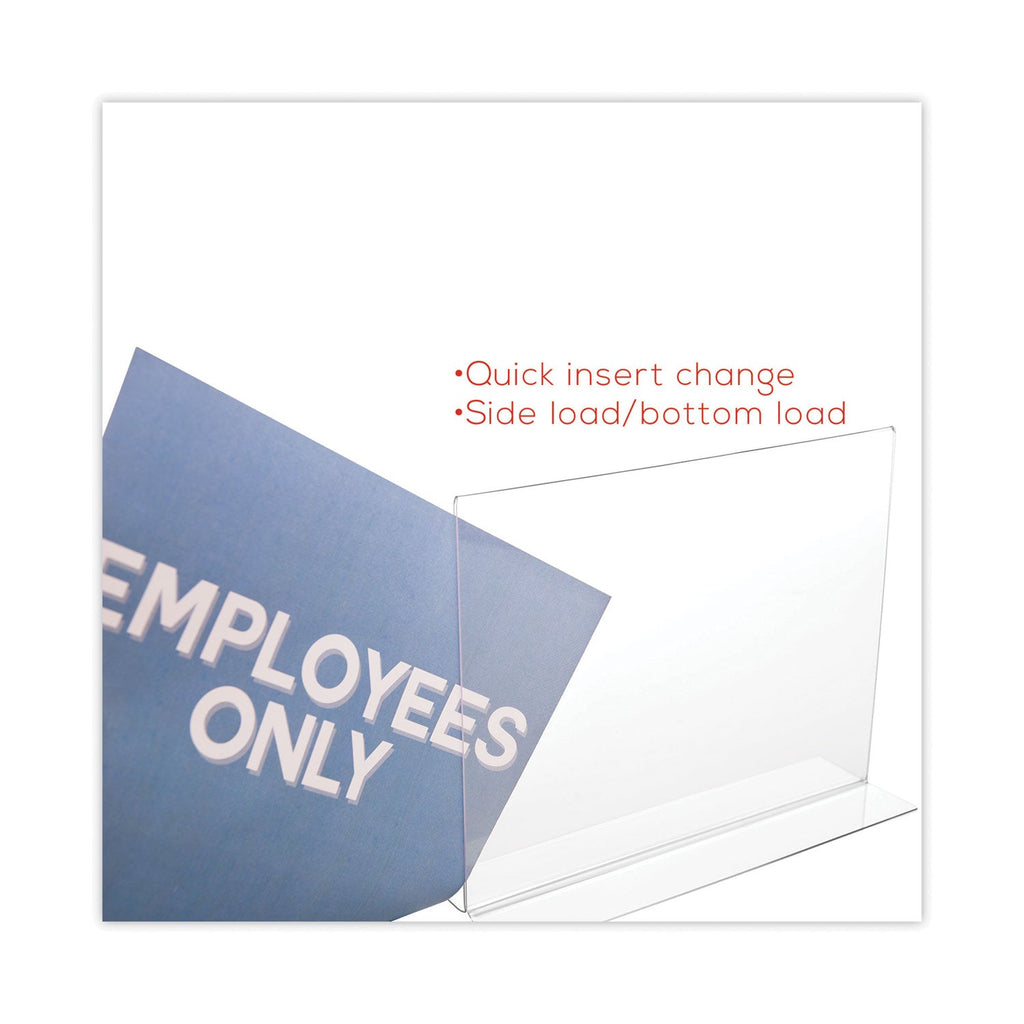 deflecto Classic Image Stand-Up Double-Sided Sign Holder, 8.5 x 11, 12/Pack