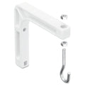 Quartet Wall Mount for Projection Screen, 6.75w x 1.25d x 7.5h, 2/Set, White