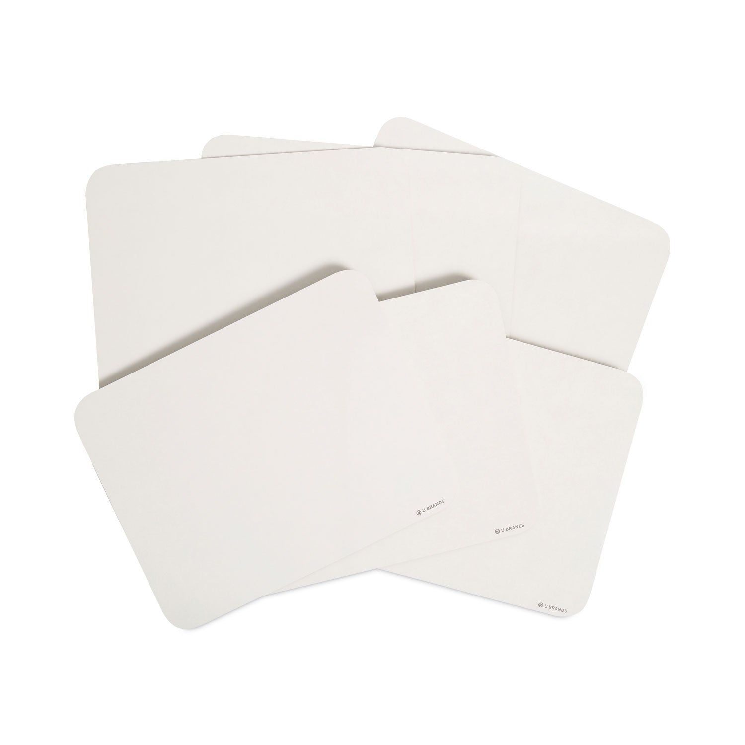 U Brands Single-Sided Dry Erase Lap Board, 12 x 9, White Surface, 6/Pack