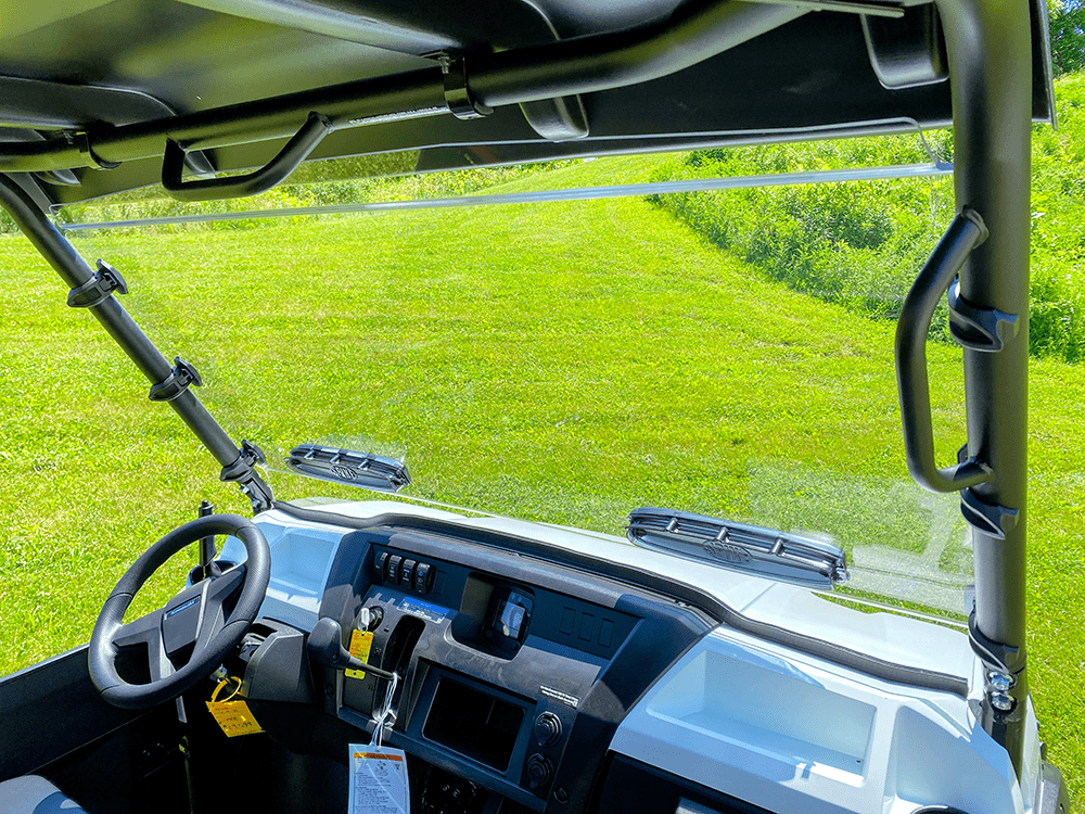 Spike Kawasaki Mule Pro-FXR Full Scratch Resistant  Windshield W/Dual Vents