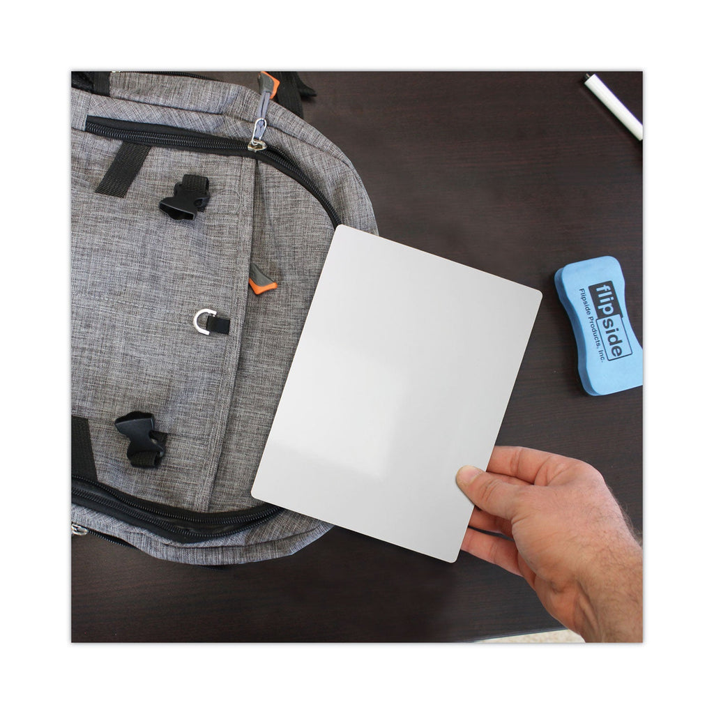 Flipside Dry Erase Board, 9 x 7, White, 12/Pack