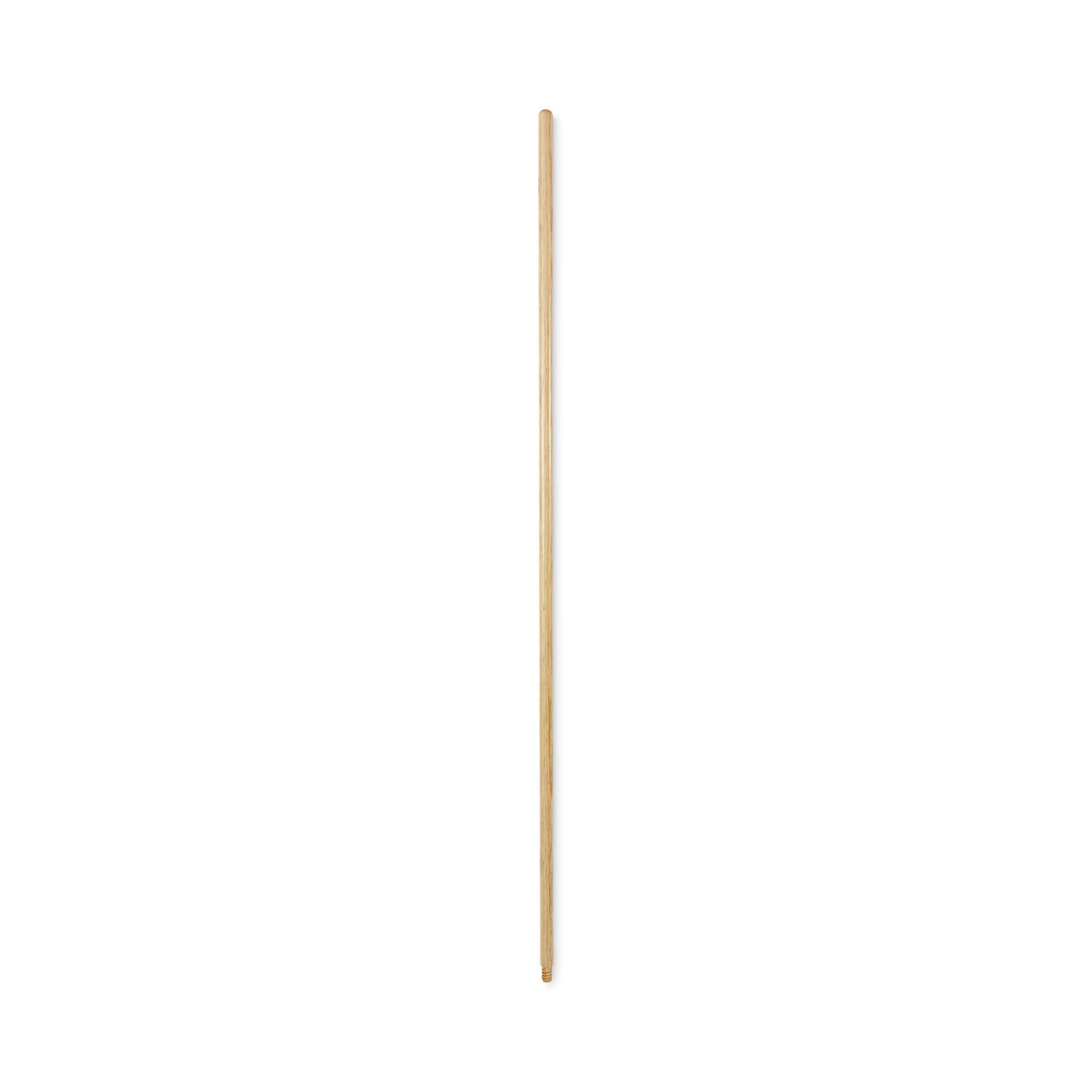 Boardwalk Threaded End Broom Handle, Lacquered Hardwood, 0.94" dia x 54", Natural