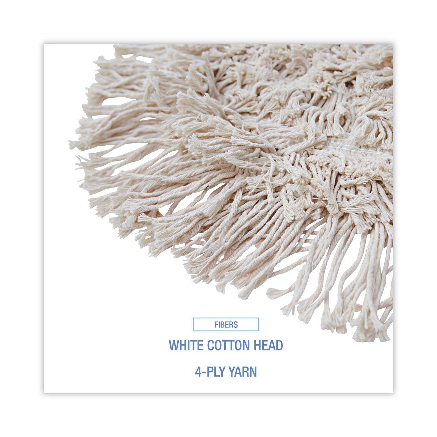 Boardwalk Wedge Dust Mop Head, Cotton, 17.5 x 13.5, White