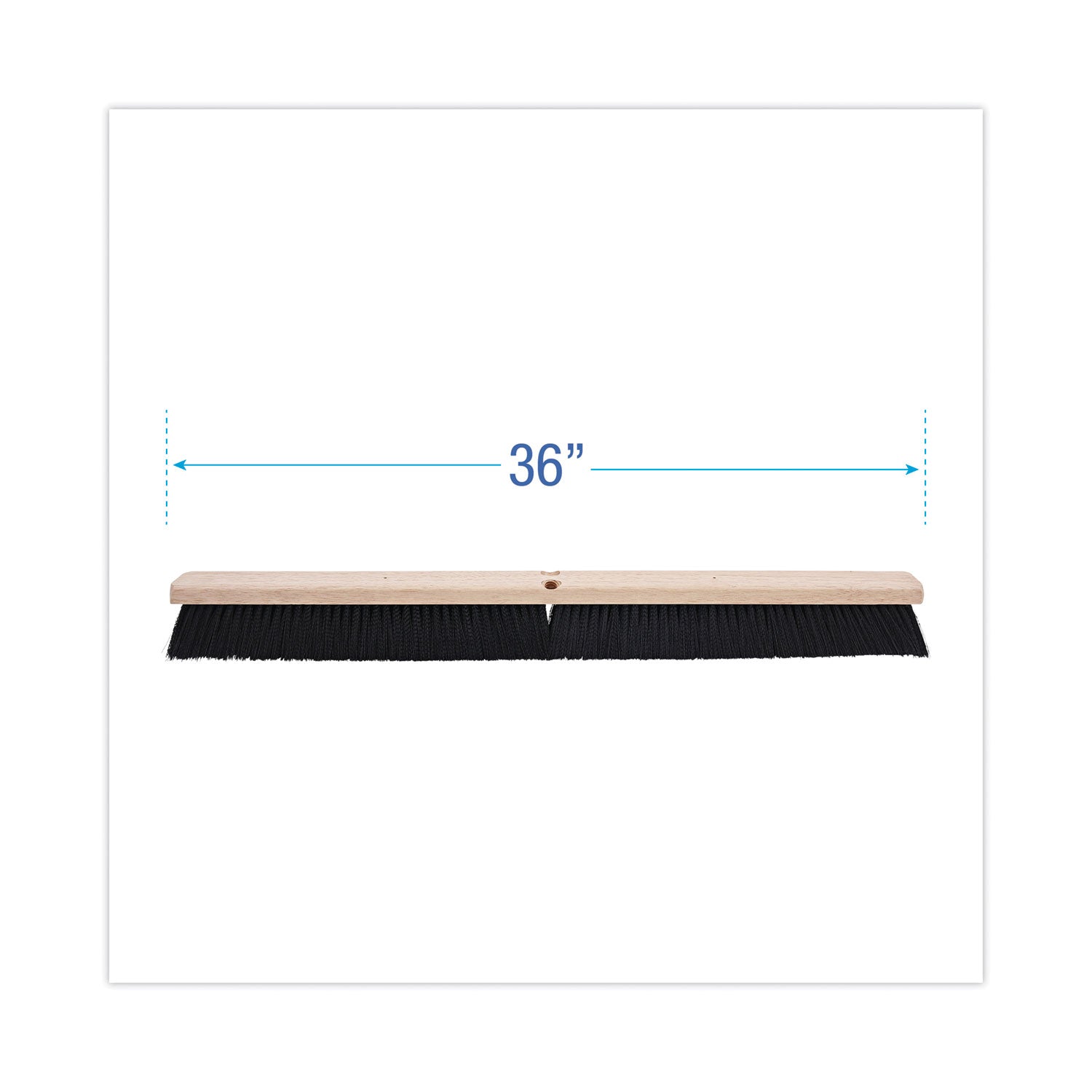 Boardwalk Floor Brush Head, 3" Black Polypropylene Bristles, 36" Brush