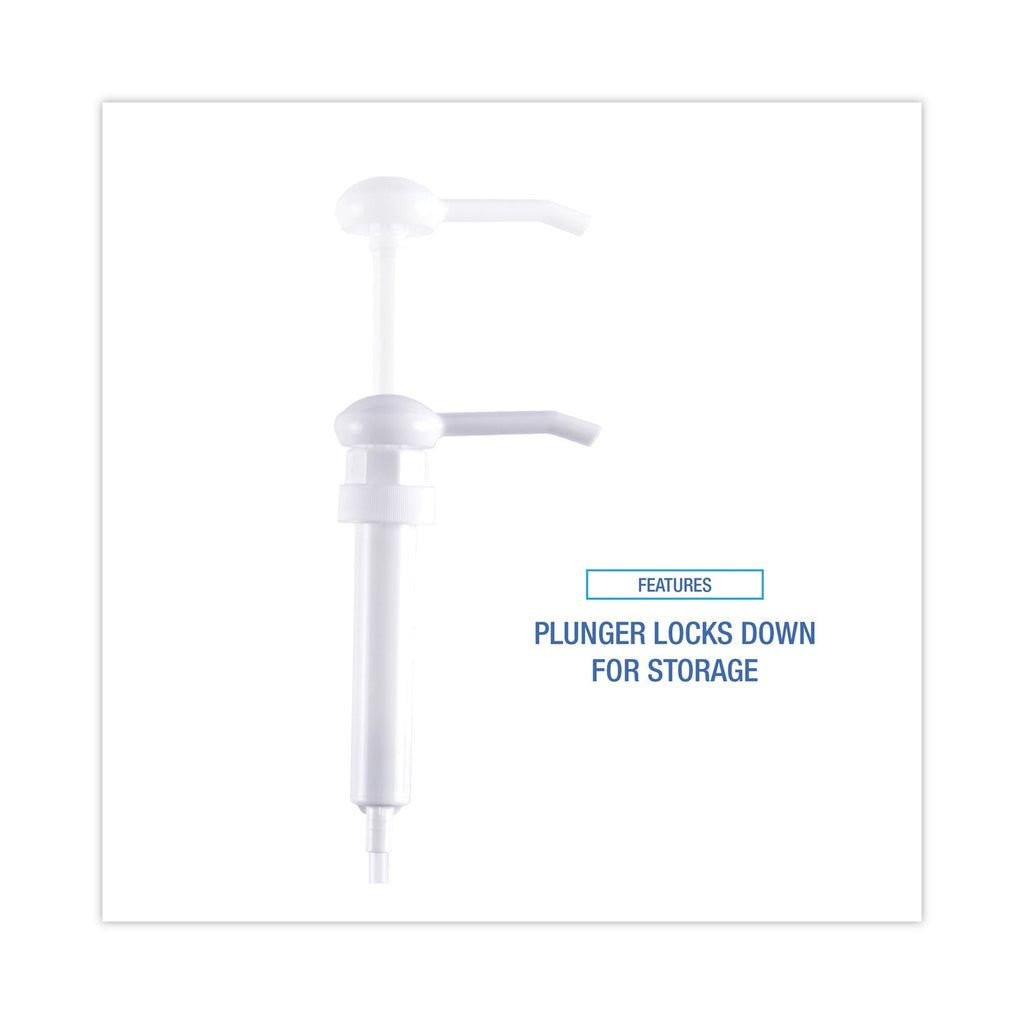Boardwalk Siphon Pump, 1 oz/Pump, For 1 gal Bottles, Plastic, 12" Tube, White