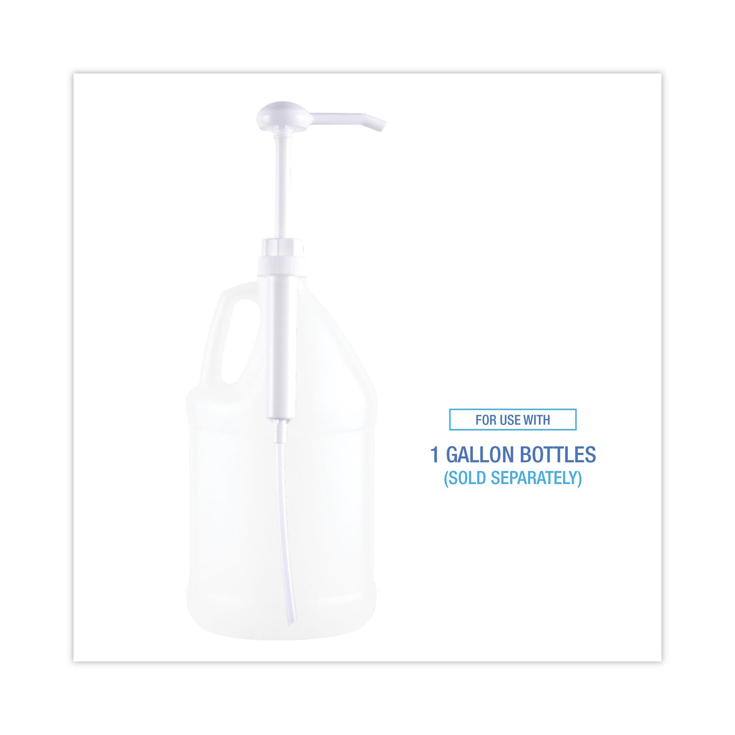 Boardwalk Siphon Pump, 1 oz/Pump, For 1 gal Bottles, Plastic, 12" Tube, White