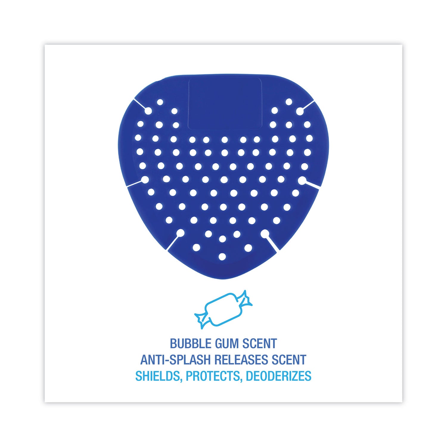 Boardwalk Urinal Screen, Bubblegum Scent, 3.5 oz, Blue, Dozen