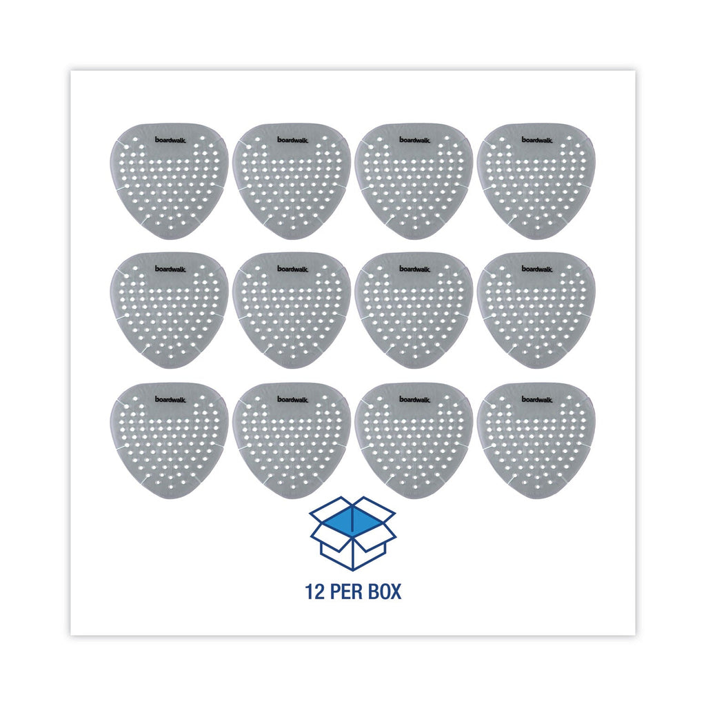 Boardwalk Gem Urinal Screens, Herbal Mint Scent, Green, 12/Box