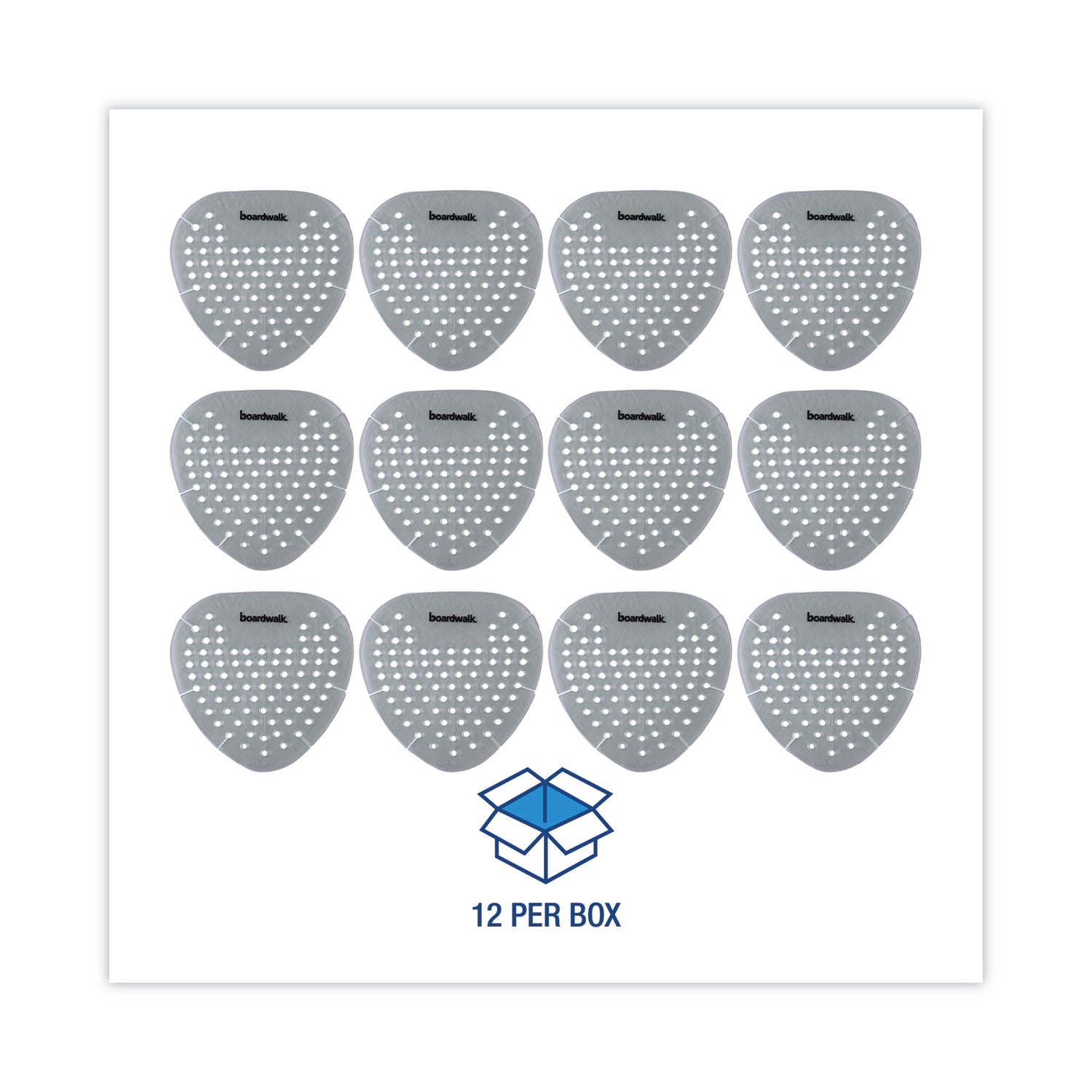 Boardwalk Gem Urinal Screens, Herbal Mint Scent, Green, 12/Box