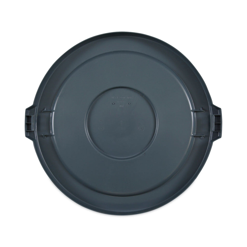 Boardwalk Lids for 32 gal Waste Receptacle, Flat-Top, Round, Plastic, Gray