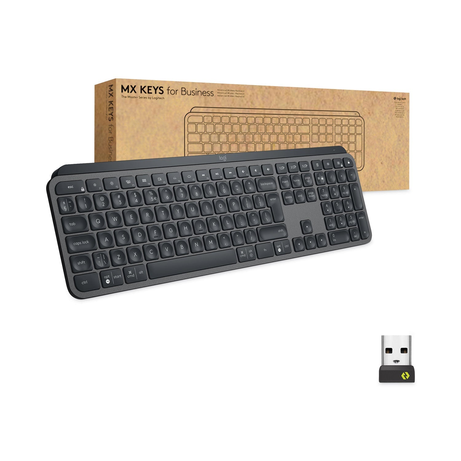 Logitech MX Keys for Business Wireless Keyboard, Graphite