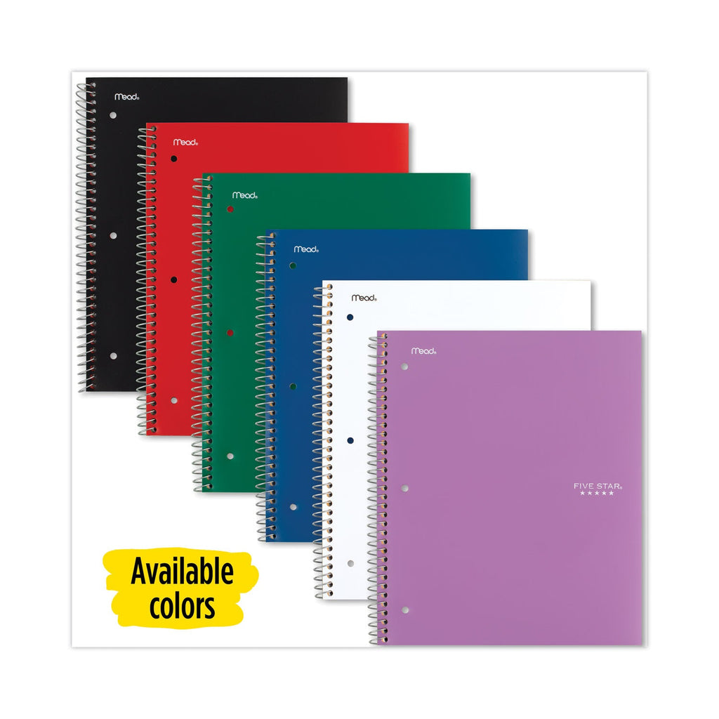 Five Star Wirebound Notebook, 3 Subject, Medium/College Rule, Randomly Assorted Covers, 11 x 8.5, 150 Sheets