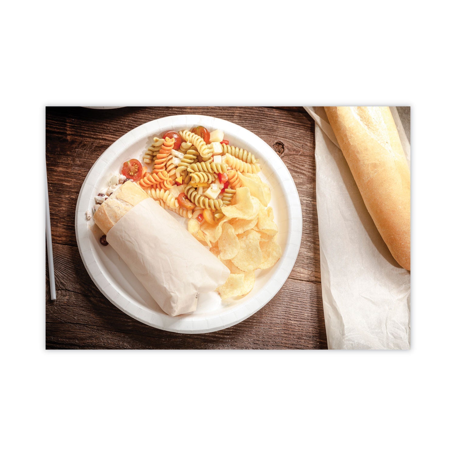 Pactiv Evergreen EarthChoice Pressware Compostable Dinnerware, Plate, 6" dia, White, 750/Carton