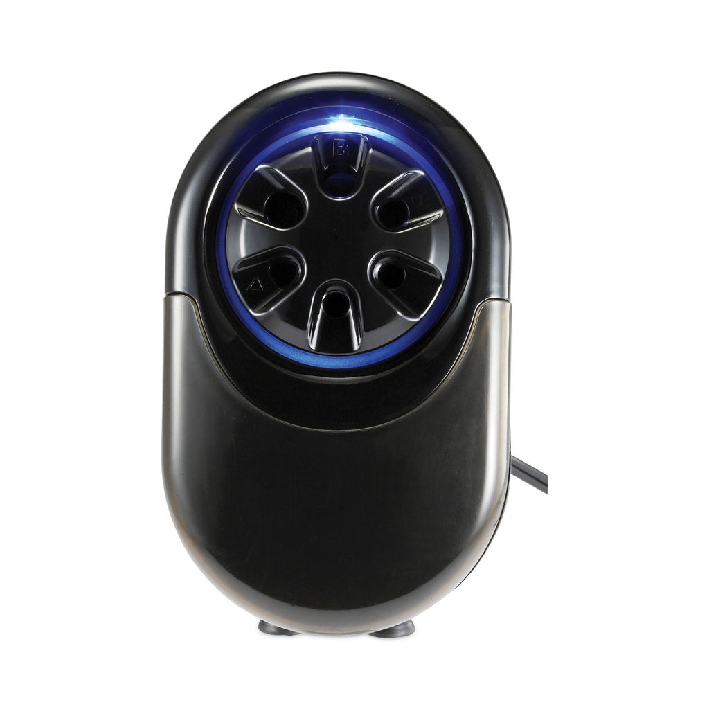 Bostitch QuietSharp Glow Classroom Electric Pencil Sharpener, AC-Powered, 6.13 x 10.69 x 9, Silver/Black