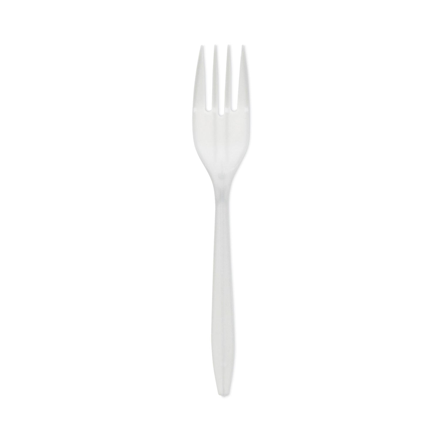 Pactiv Evergreen Fieldware Cutlery, Fork, Mediumweight, White, 1,000/Carton