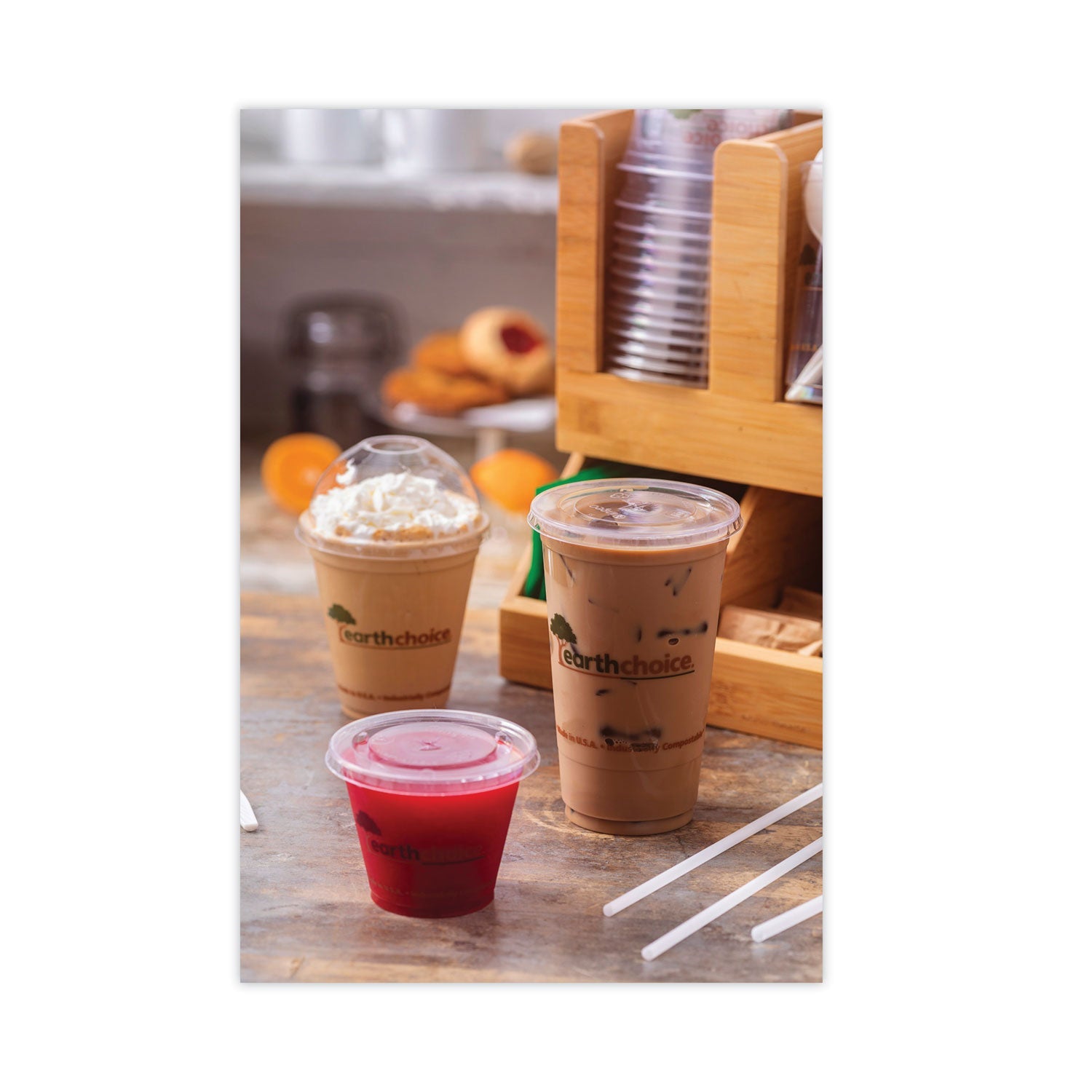 Pactiv Evergreen EarthChoice Compostable Cold Cup, 24 oz, Clear/Printed, 580/Carton