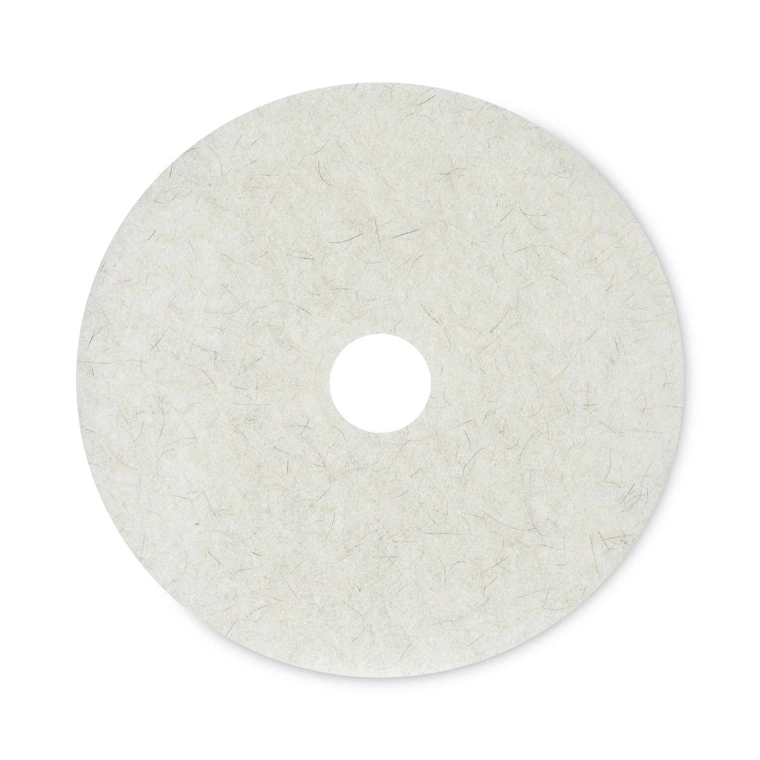Boardwalk Natural Burnishing Floor Pads, 20" Diameter, White, 5/Carton