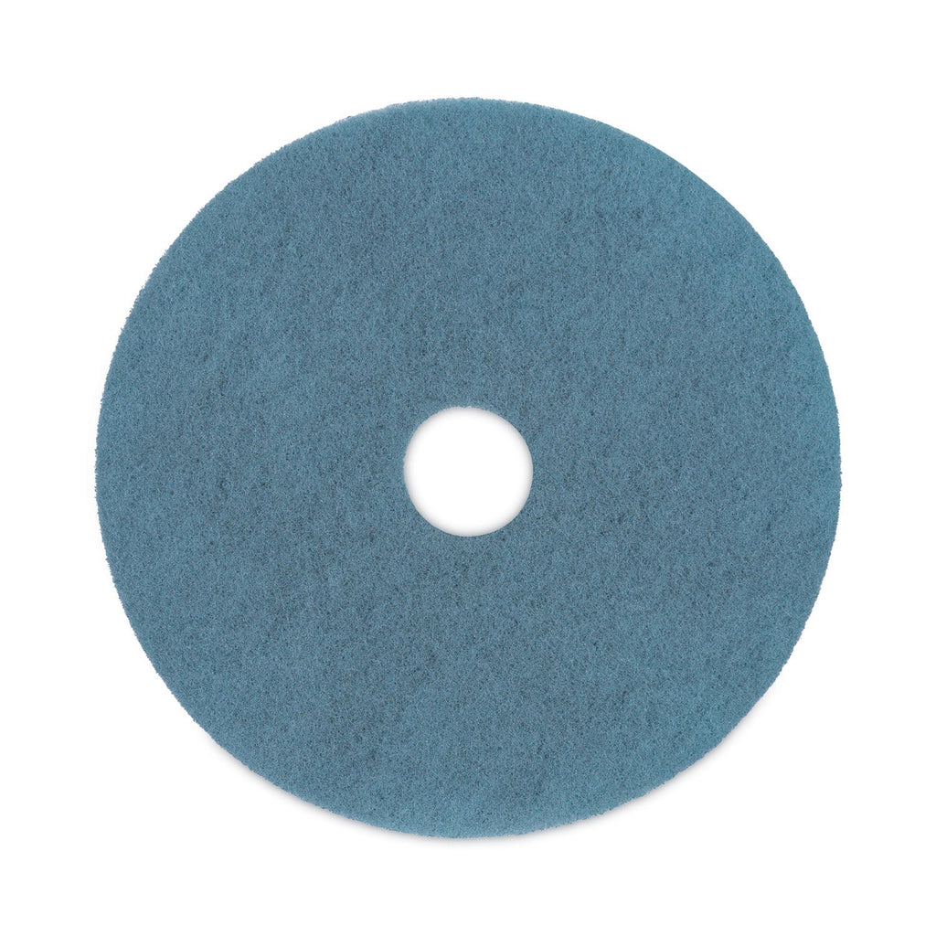 Boardwalk Burnishing Floor Pads, 20" Diameter, Aqua, 5/Carton