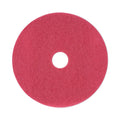 Boardwalk Buffing Floor Pads, 19" Diameter, Red, 5/Carton