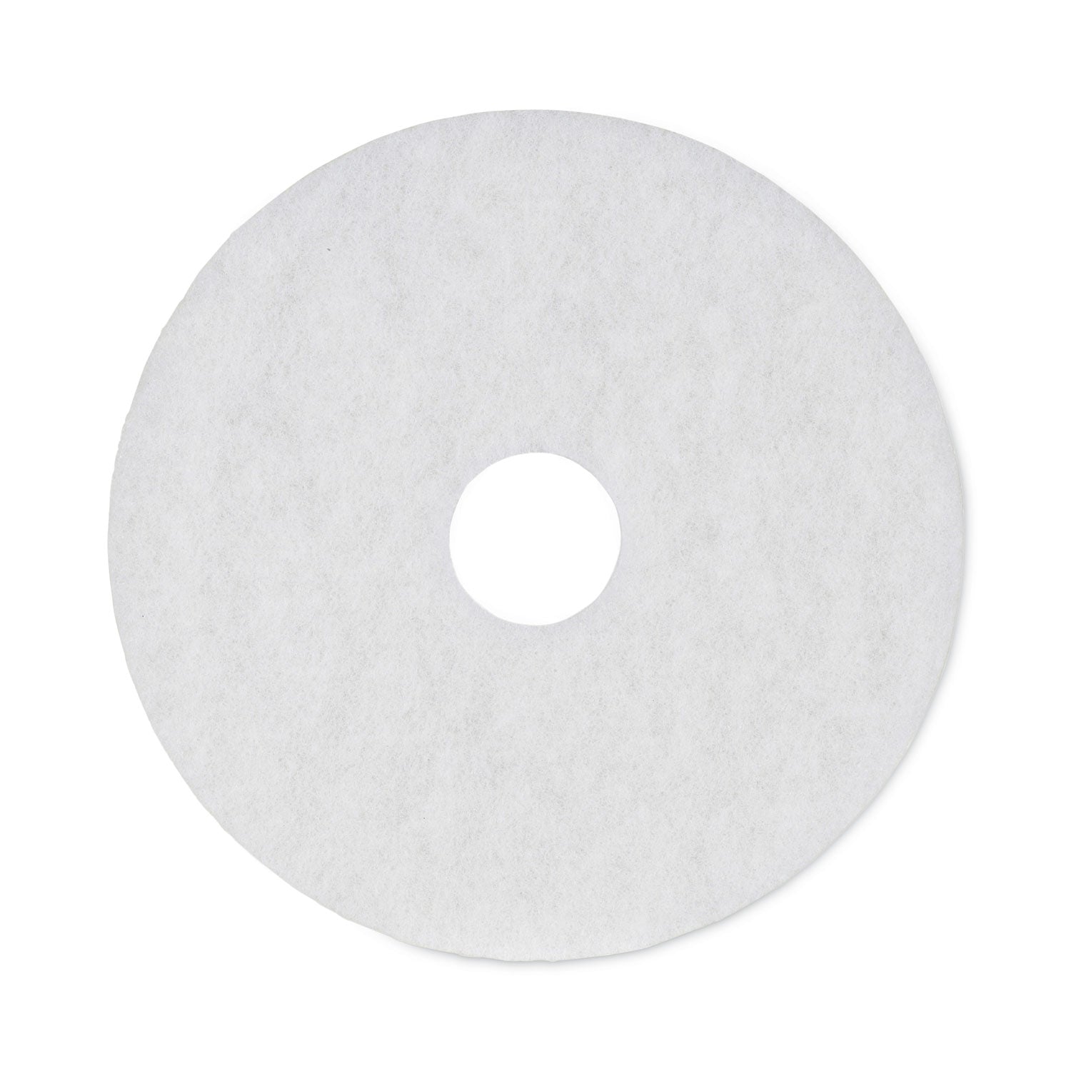 Boardwalk Polishing Floor Pads, 16" Diameter, White, 5/Carton
