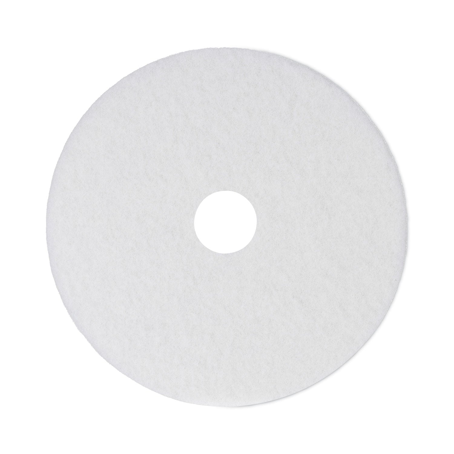 Boardwalk Polishing Floor Pads, 14" Diameter, White, 5/Carton