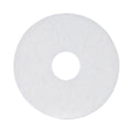 Boardwalk Polishing Floor Pads, 12" Diameter, White, 5/Carton