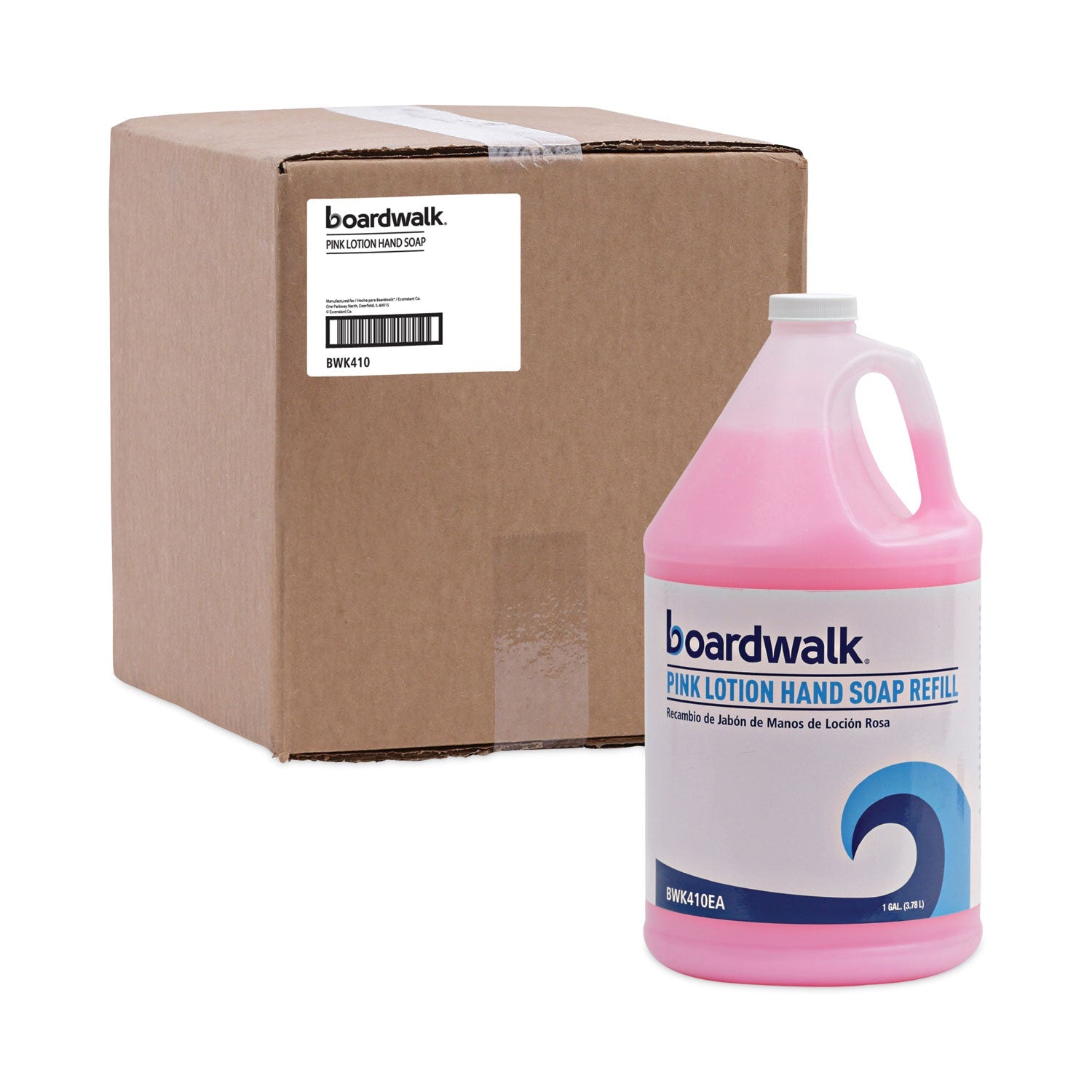 Boardwalk Mild Cleansing Pink Lotion Soap, Cherry Scent, Liquid, 1 gal Bottle, 4/Carton
