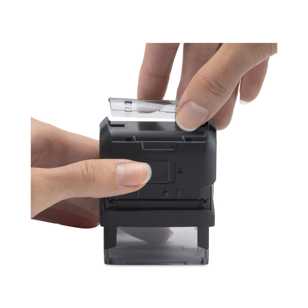 Trodat Printy Do It Yourself Self-Inking Message Stamp, 0.75" x 1.88", Black