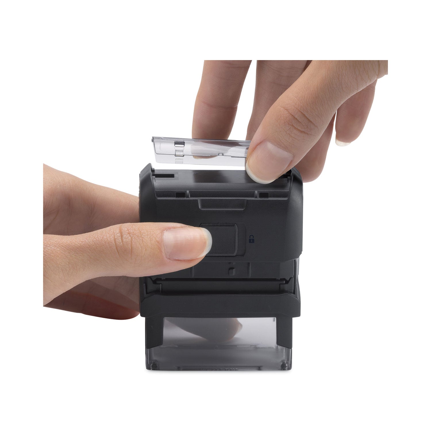 Trodat Printy Do It Yourself Self-Inking Message Stamp, 0.75" x 1.88", Black