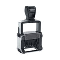 Trodat Professional 5-in-1 Date Stamp, Self-Inking, 1 x 1.63, Blue/Red