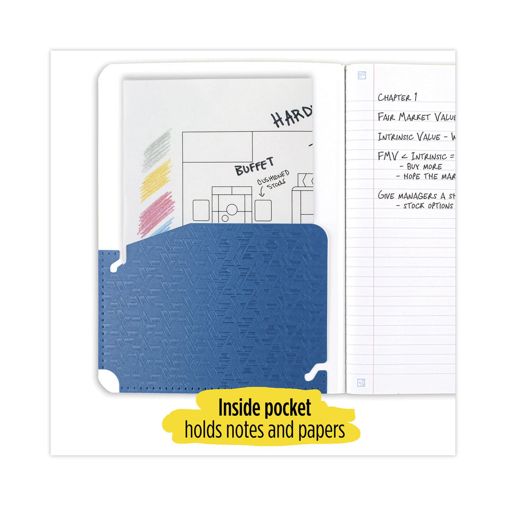 Five Star Composition Book, Medium/College Rule, Randomly Assorted Covers (Black/Blue/Green/Red/Yellow), 9.75 x 7.5, 100 Sheets