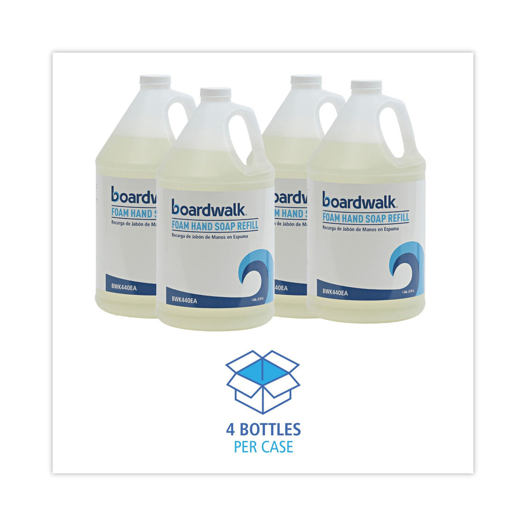 Boardwalk Foaming Hand Soap, Herbal Mint Scent, 1 gal Bottle, 4/Carton