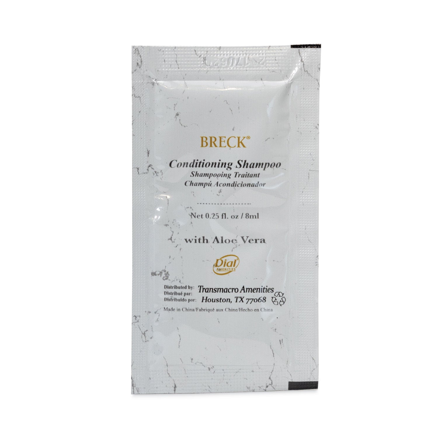 Breck Shampoo/Conditioner, Clean Scent, 0.25 oz Packet, 500/Carton