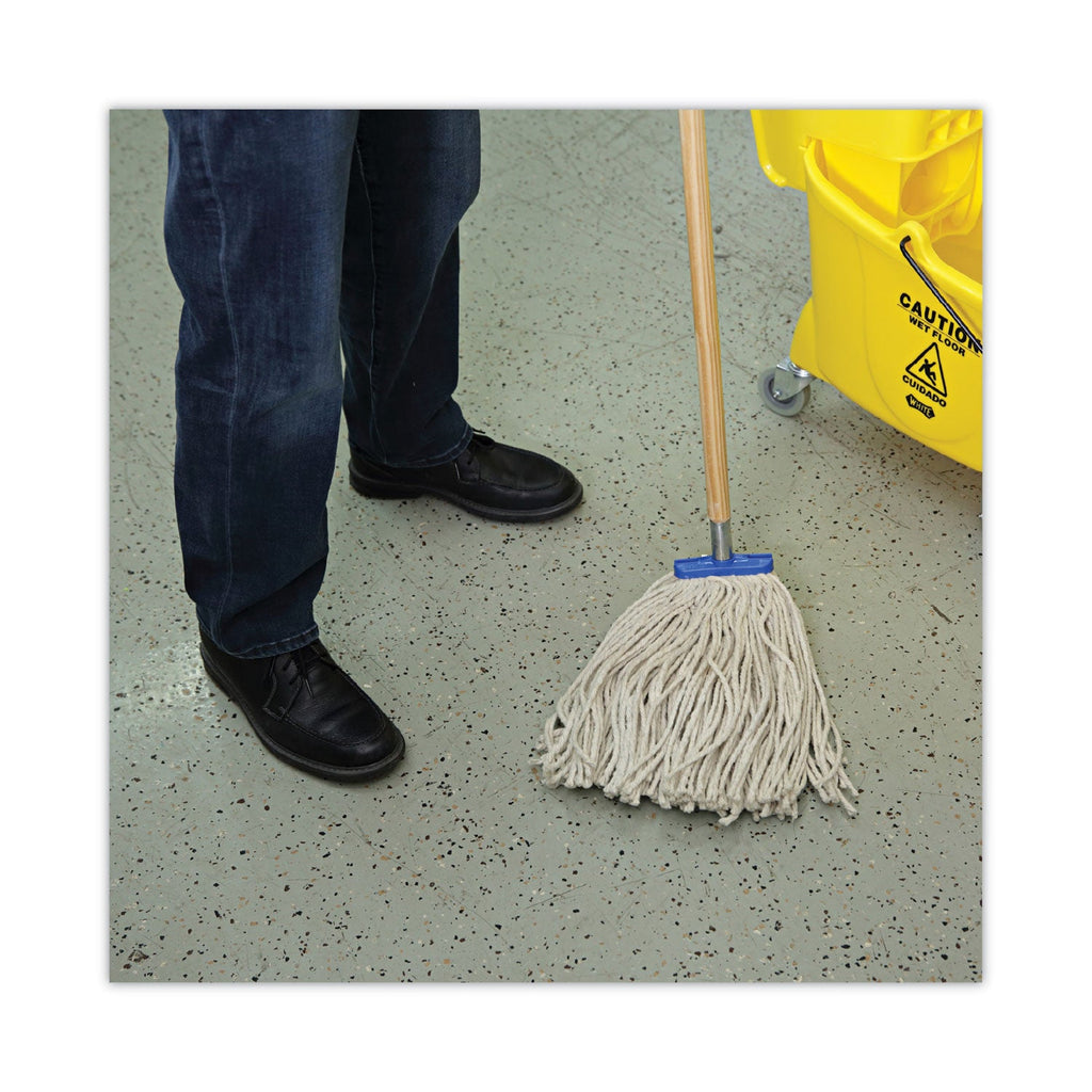 Boardwalk Cut-End Lie-Flat Wet Mop Head, Cotton, 16oz, White