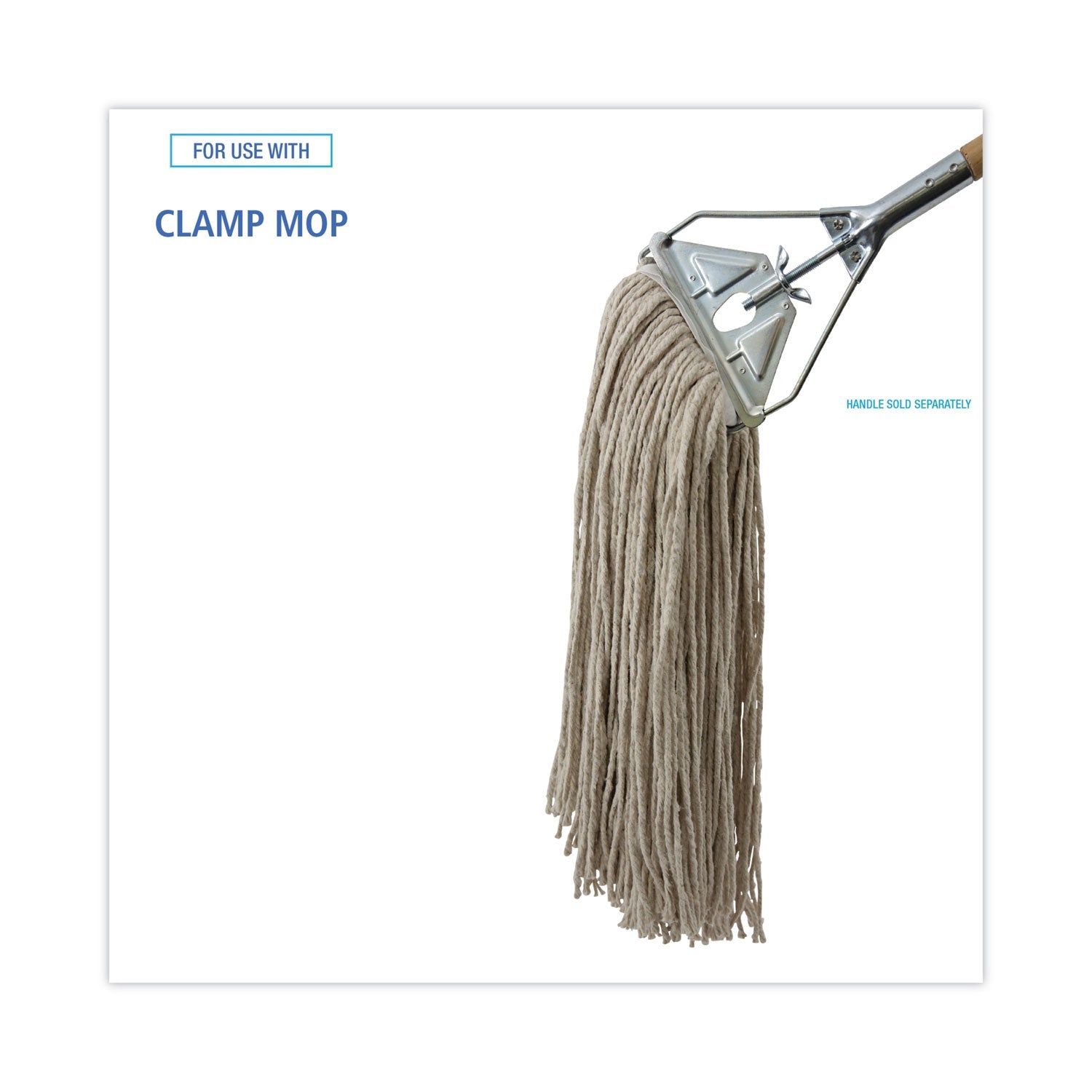 Boardwalk Mop Head, Cotton, Cut-End, White, 4-Ply, 32oz, 12/Carton