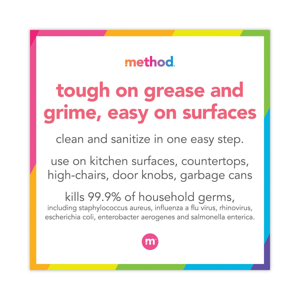 Method Antibacterial Spray, Citron Scent, 28 oz Plastic Bottle, 8/Carton