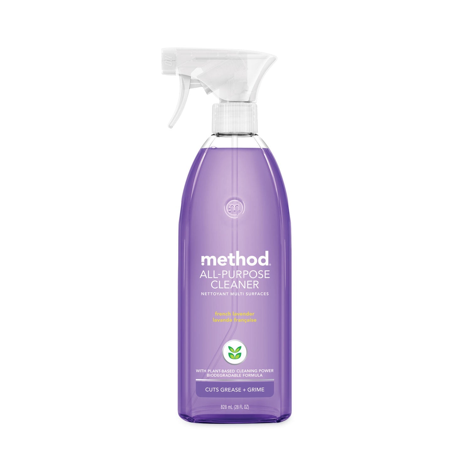 Method All Surface Cleaner, French Lavender, 28 oz Spray Bottle, 8/Carton