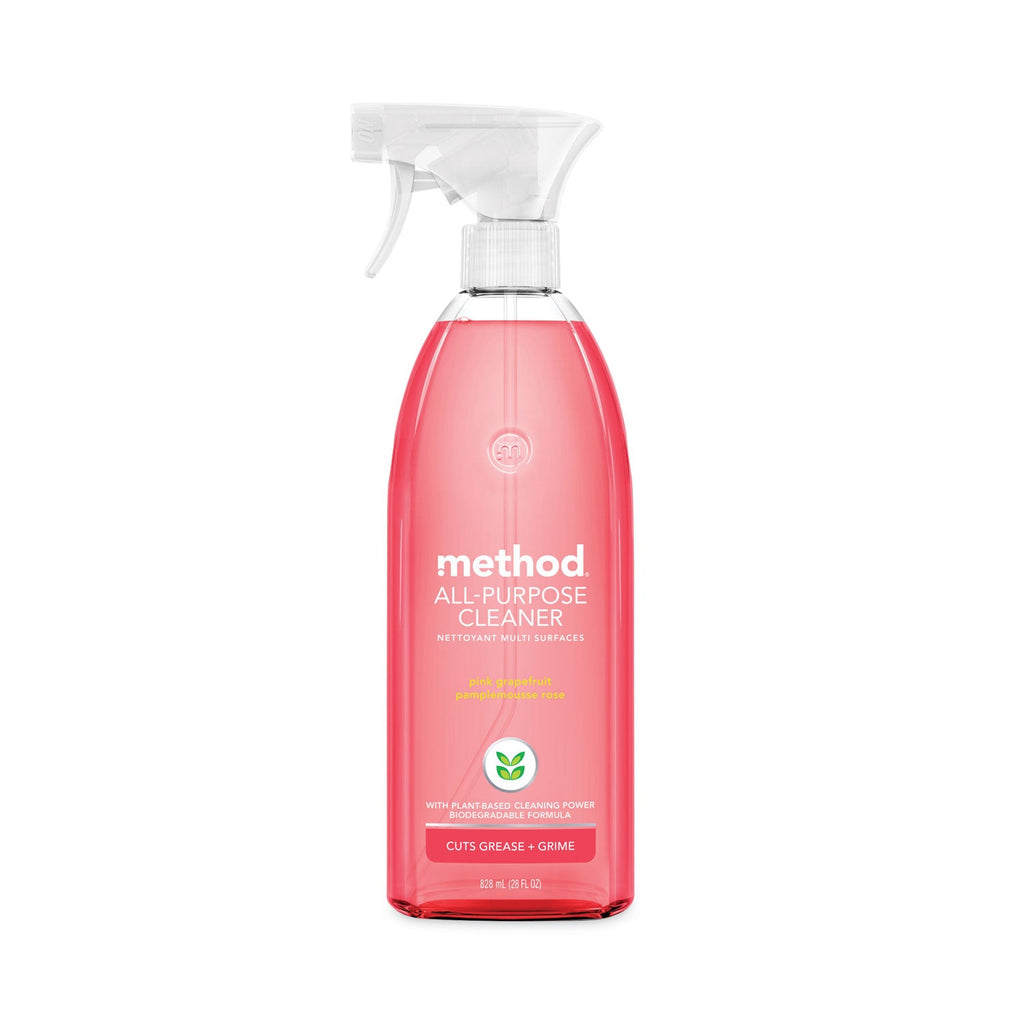 Method All Surface Cleaner, Pink Grapefruit, 28 oz Spray Bottle, 8/Carton