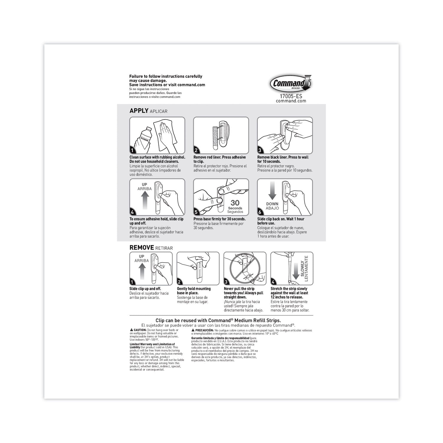 Command Spring Hook, 1 1/8w x 3/4d x 3h, White, 1 Hook/Pack