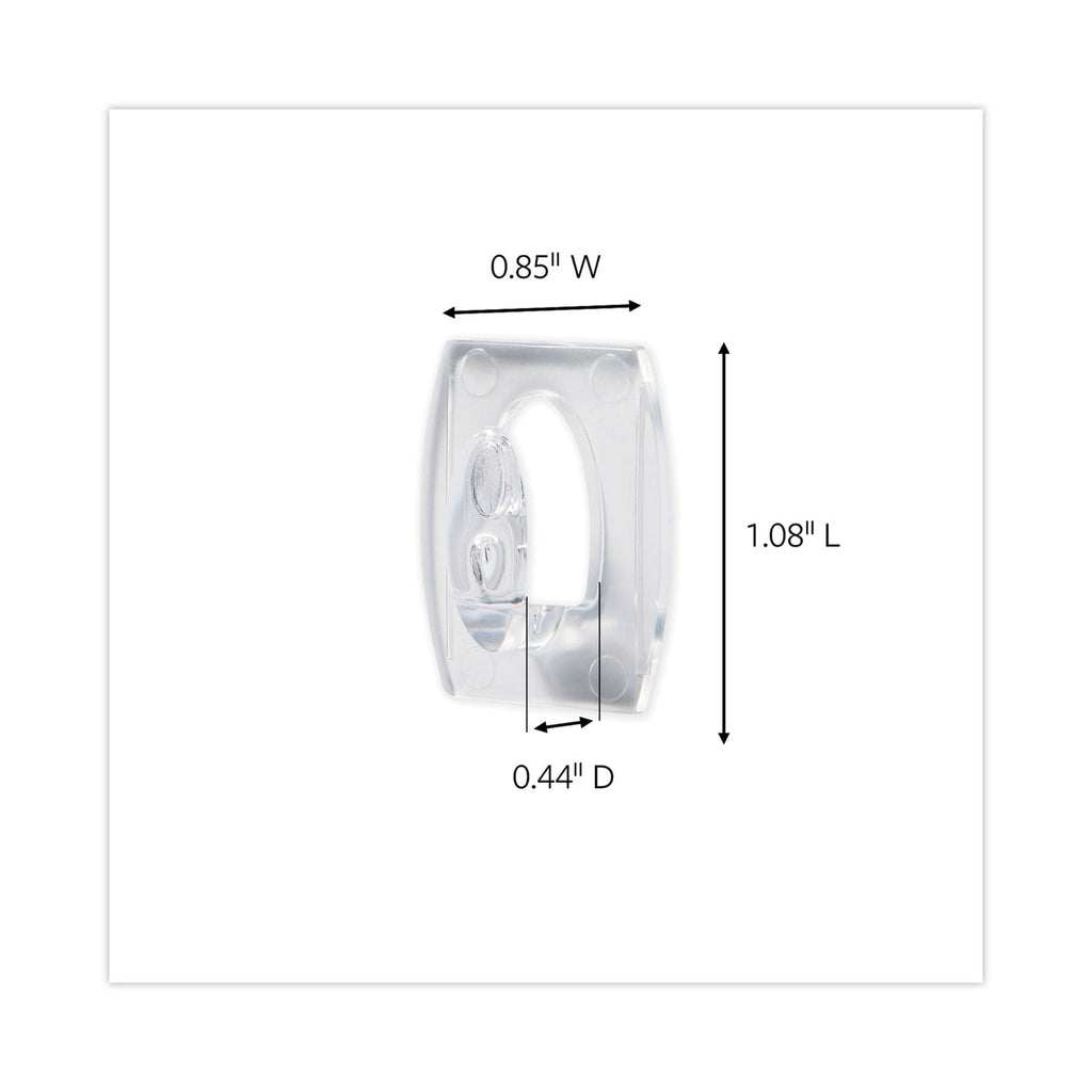 Command Clear Hooks and Strips, Plastic, Mini, 6 Hooks and 8 Strips/Pack