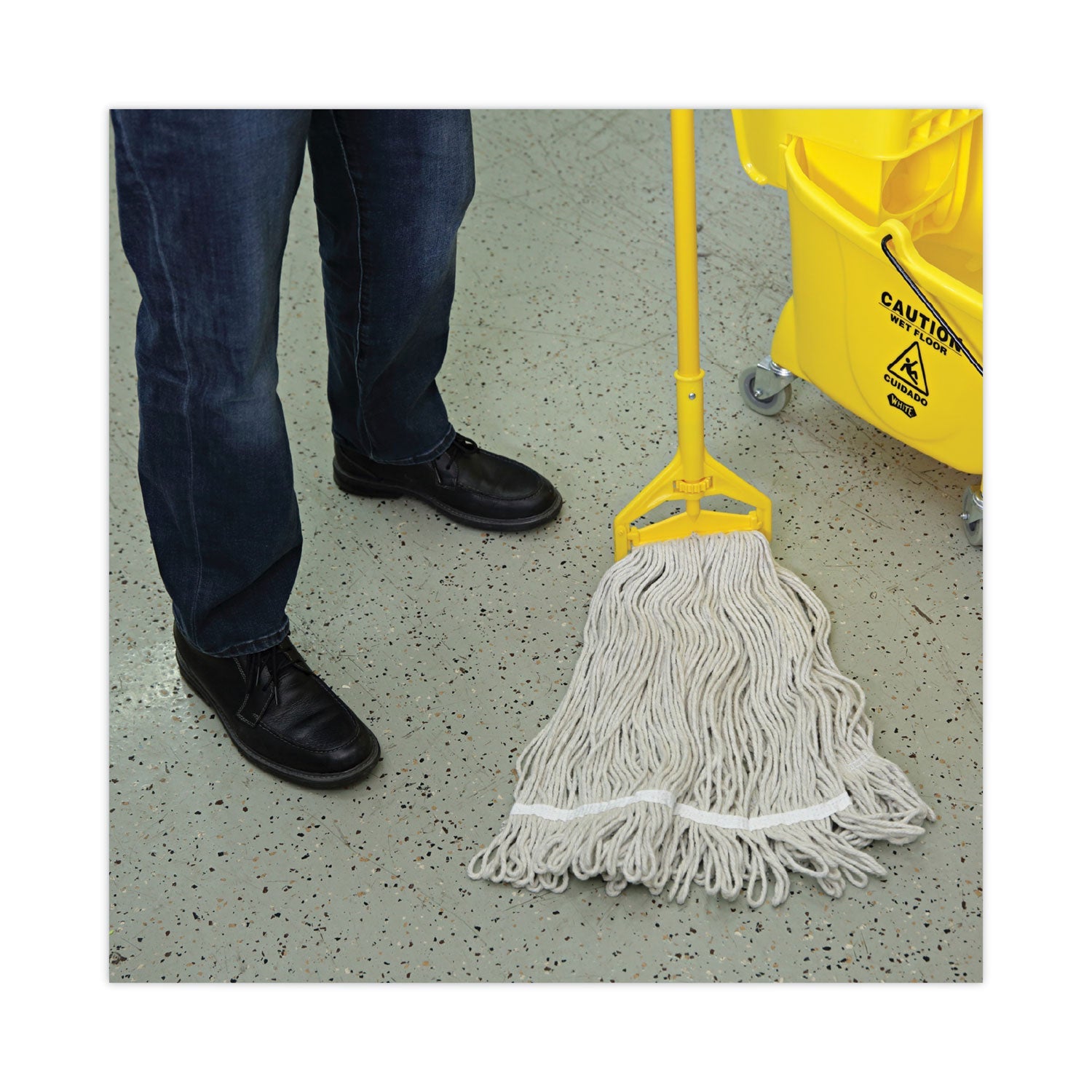 Boardwalk Pro Loop Web/Tailband Wet Mop Head, Cotton, 12/Carton