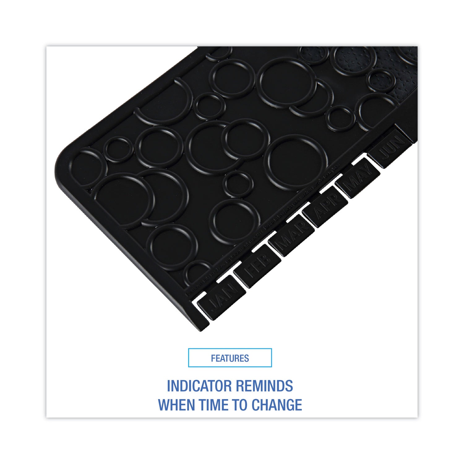 Boardwalk Commode Mat 2.0, Absorbant, Rubber, 22 x 22, Black, 6/Carton