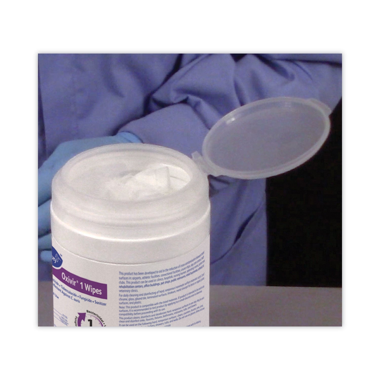 Diversey Oxivir 1 Wipes, 6 x 7, 160/Canister, 12/Carton