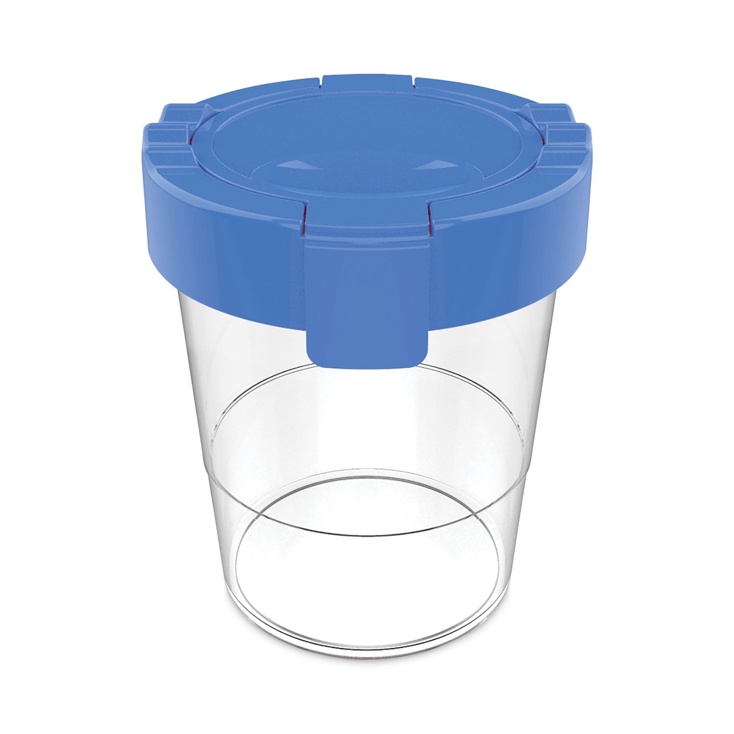 deflecto Antimicrobial No Spill Paint Cup, 3.46 w x 3.93 h, Blue