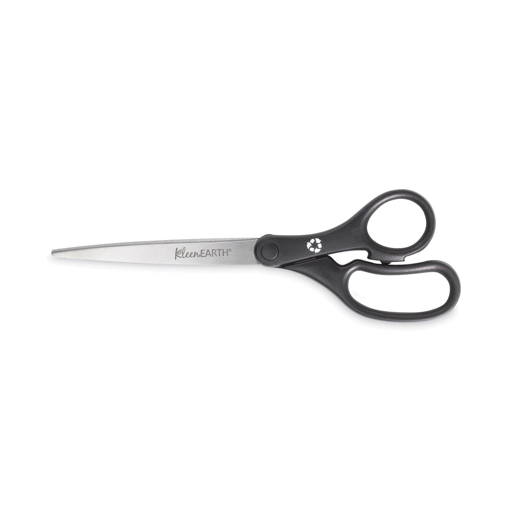 Westcott KleenEarth Basic Plastic Handle Scissors, 9" Long, 4.25" Cut Length, Black Straight Handle