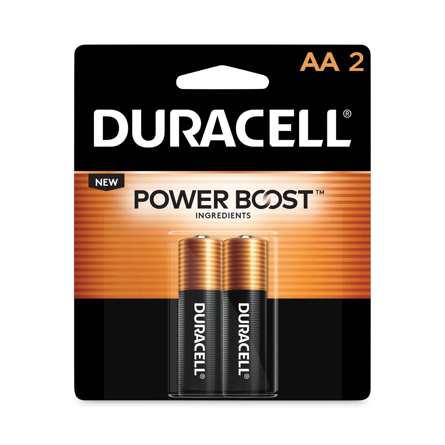 Duracell Power Boost CopperTop Alkaline AA Batteries, 2/Pack